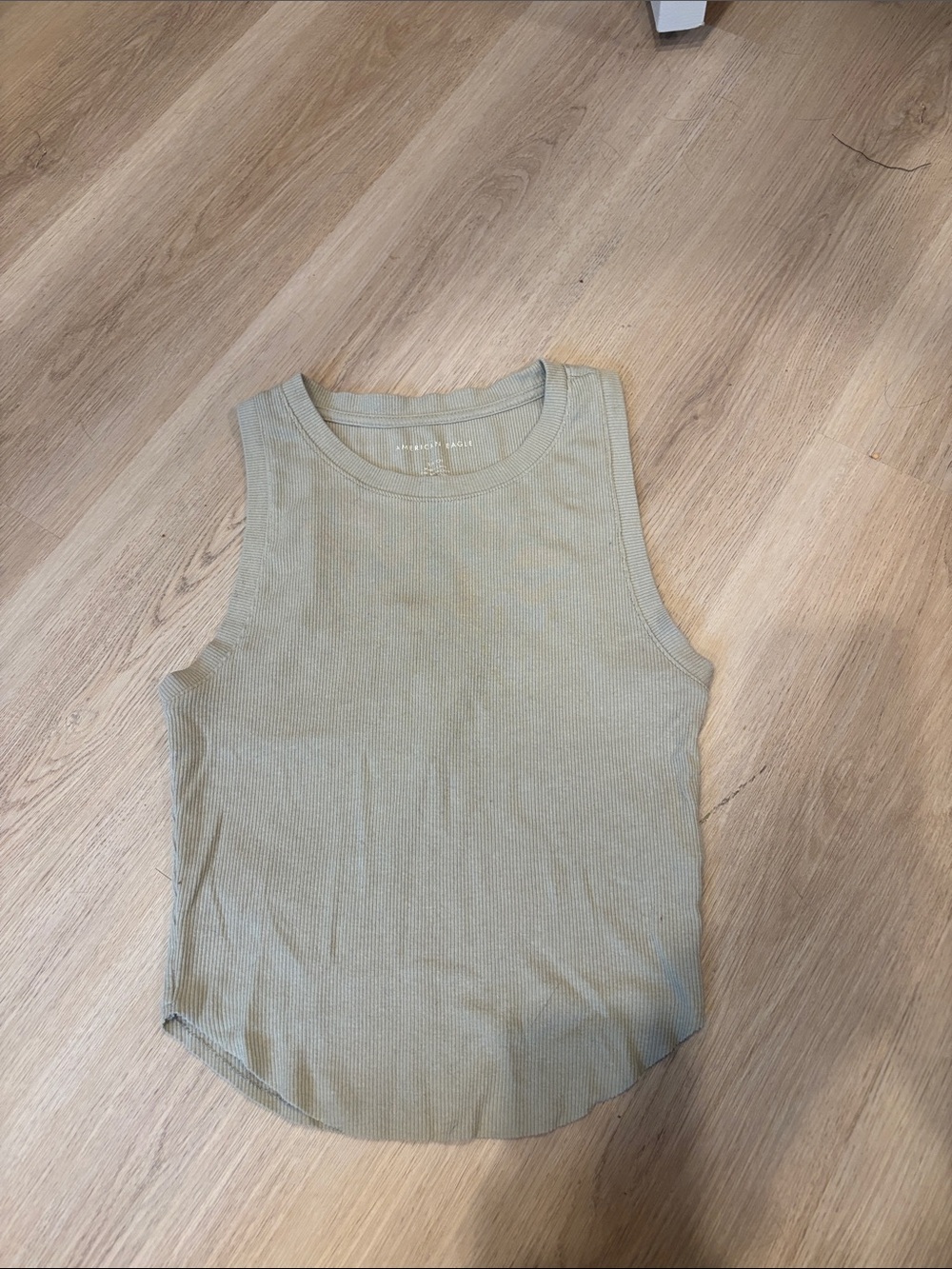 American Eagle Ribbed Tank Top - Sage Green